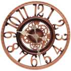 St Helens Bronze Vintage Round Garden Clock 30cm
