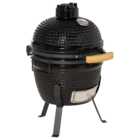 Outsunny Black Cast Iron Charcoal BBQ Grill