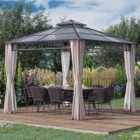 Outsunny 3 x 3m Polycarbonate Roof Outdoor Gazebo