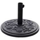 Living and Home Black Cement Parasol Base 10kg