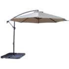 Neo Grey Parasol with Water Base 3m