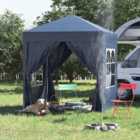 Outsunny 2 x 2m Blue Marquee Gazebo Party Tent