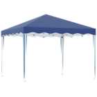Outsunny 3 x 3m Blue Pop-Up Gazebo with Carry Bag Shelter with Carry Bag Blue