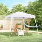 Outsunny 2.5 x 2.5m White Awning Marquee Pop Up Gazebo