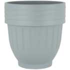 Wham Etruscan Soft Grey Round Recycled Plastic Planter 47cm 4 Pack