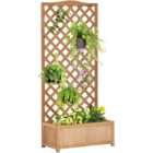 Outsunny Wooden Trellis Flower Bed