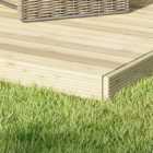 Power 6 x 14ft Timber Decking Kit With Handrails On 2 Sides