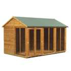 Power Sheds 12 x 8ft Double Door Apex Traditional Summerhouse