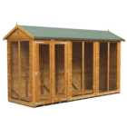 Power Sheds 12 x 4ft Double Door Apex Traditional Summerhouse