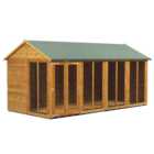 Power Sheds 16 x 8ft Double Door Apex Traditional Summerhouse