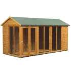 Power Sheds 14 x 6ft Double Door Apex Traditional Summerhouse