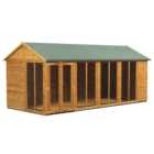 Power Sheds 18 x 8ft Double Door Apex Traditional Summerhouse