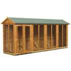 Power Sheds 16 x 4ft Double Door Apex Traditional Summerhouse