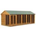 Power Sheds 20 x 8ft Double Door Apex Traditional Summerhouse