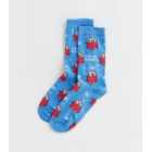 Blue Pigs in Blankets Christmas Socks