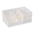 Living and Home Medium White Makeup Organiser with 2 Drawers