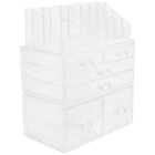 Living and Home Clear Acrylic Makeup Organiser with Drawers