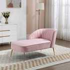 Artemis Home Vieste Velvet Chaise Longue - Pink