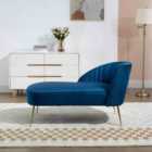 Artemis Home Vieste Velvet Chaise Longue - Blue