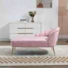 Artemis Home Lissone Velvet Chaise Longue - Pink