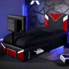 X Rocker Ceberus Twist TV Gaming Bed - Single Red