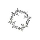 Mistletoe Wreath - Glass/Metal - L32 x W2 x H32 cm - Galvanised