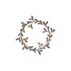 Mistletoe Wreath - Glass/Metal - L32 x W2 x H32 cm - Gold