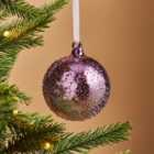 Lilac Glass Bauble with Speckles