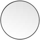 Living and Home Black Frame Nordic Wall Mounted Bathroom Mirror 40cm