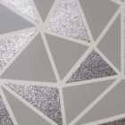 Arthouse Sequin Fragments Silver and Grey Wallpaper