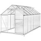 Tectake Greenhouse In Aluminium & Polycarbonate W/ Foundation - Large