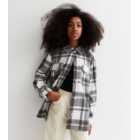 Girls Brown Checked Shacket 