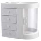 Living and Home White Acrylic Makeup Cosmetic Organiser