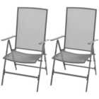 Berkfield Stackable Garden Chairs 2 pcs Steel Grey