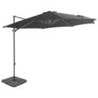 Berkfield Outdoor Umbrella with Portable Base Anthracite