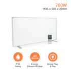 700W NXT Portable Remote Controllable Electric Infrared panel Heater (Feet Included)