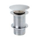 Nes Home Push Button Unslotted Basin Waste Sprung Chrome
