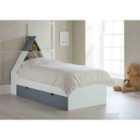Lloyd Pascal Tipi Cabin Bed With Headboard And 2 Drawers - White And Grey