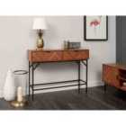 Lloyd Pascal Caldbeck 2 Drawer Console Table With Metal Legs