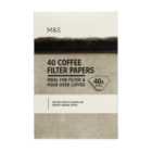 M&S Coffee Filter Papers 40 per pack