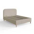 GFW Florence Boucle Ottoman Storage Bed 150cm Natural Stone