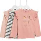 M&S Ballet Tops, 3 Pack, 2-7 Years