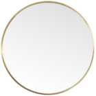 Living and Home Gold Frame Nordic Wall Mounted Bathroom Mirror 60cm