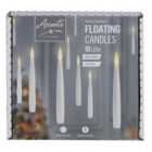 Raraion - 15cm Flickerbright Floating Candles with Timer - Pack of 10