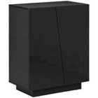 HOMCOM High Gloss Storage Cabinet for Bedroom Living Room Dining Room Black