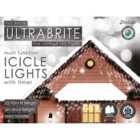 960 White LED Multi-Function Christmas Icicle Lights with Timer