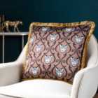 Paoletti Lupita Polyester Filled Cushion Caramel/Gold