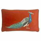 Evans Lichfield Peacock Rectangular Polyester Filled Cushion Sunset