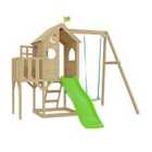 TP Treehouse Wooden Play Tower with Swing, Slide, Balcony and Panel Kit
