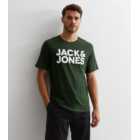 Jack & Jones Khaki Cotton Logo T-Shirt